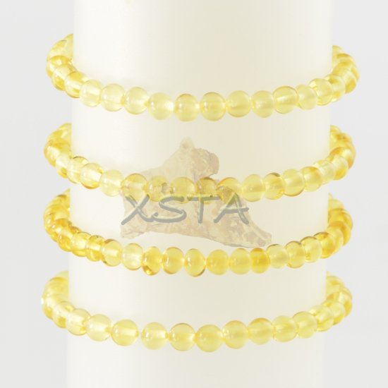 Amber bracelet baroque lemon